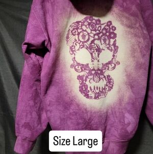 Purple Skull Design Women's Sweater